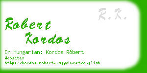 robert kordos business card